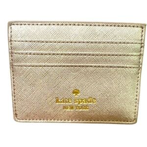 Kate Spade Gold Wallet Elegant Minimalist Design NWT